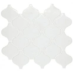Restore Bright White 11 in. x 12 in. Glazed Ceramic Arabesque Mosaic Tile (0.74 sq. ft./Piece) by Daltile