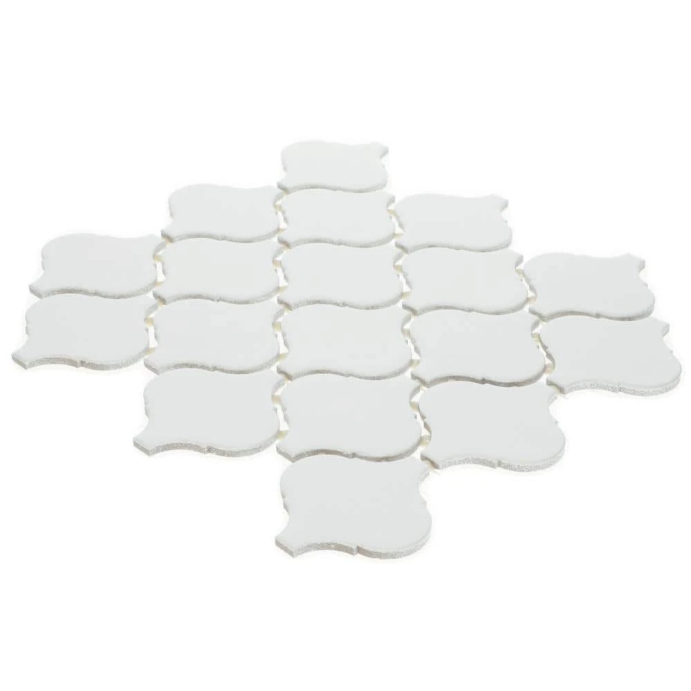 Restore Bright White 11 in. x 12 in. Glazed Ceramic Arabesque Mosaic Tile (0.74 sq. ft./Piece) by Daltile 8 Restore Bright White 11 in. x 12 in. Glazed Ceramic Arabesque Mosaic Tile (0.74 sq. ft./Piece) by Daltile - Image 6