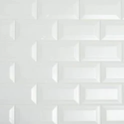 Restore 3 in. x 6 in. Ceramic Bevel Bright White Subway Tile (10 sq. ft. / case) by Daltile