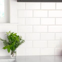 Restore 3 in. x 6 in. Ceramic Bright White Subway Tile (12.5 sq. ft. / Case) by Daltile -Daltile Sales Store bright white daltile ceramic tile re1536modhd1p4 fa 1000