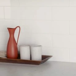 Restore 4 in. x 16 in. Ceramic Bright White Subway Tile (264 sq. ft. / pallet) by Daltile -Daltile Sales Store bright white daltile ceramic tile re15416hdpl1p2 fa 1000