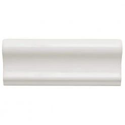 Restore Bright White 2 in. x 6 in. Ceramic Chair Rail Wall Trim Tile (0.09 sq. ft./ piece) by Daltile