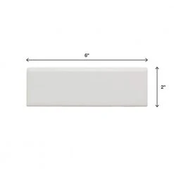 Restore Bright White 2 in. x 6 in. Ceramic Bullnose Wall Trim (0.08 sq. ft. / Piece) by Daltile -Daltile Sales Store bright white daltile tile trim re15s4269cc1p2 66 1000