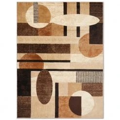 Tribeca Jasmine Brown 2 ft. x 3 ft. Geometric Area Rug by Home Dynamix