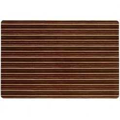 Smooth Step Brown Stripe 24 in. x 35 in. Machine Washable Kitchen Mat by Home Dynamix