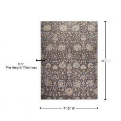 Venice Flore Brown/Ivory 8 ft. x 10 ft. Floral Area Rug by Home Dynamix -Daltile Sales Store brown ivory home dynamix area rugs 1 6072 500 76 1000