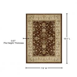 Optimum Brown/Ivory 8 ft. x 10 ft. Indoor Area Rug by Home Dynamix -Daltile Sales Store brown ivory home dynamix area rugs 1 hd919 511 76 1000
