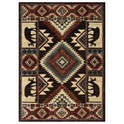 Buffalo Southwest Brown/Red 8 ft. x 10 ft. Indoor Area Rug by Home Dynamix
