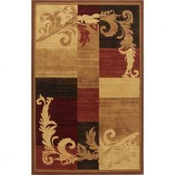 Catalina Brown/Red 8 ft. x 10 ft. Geometric Area Rug by Home Dynamix