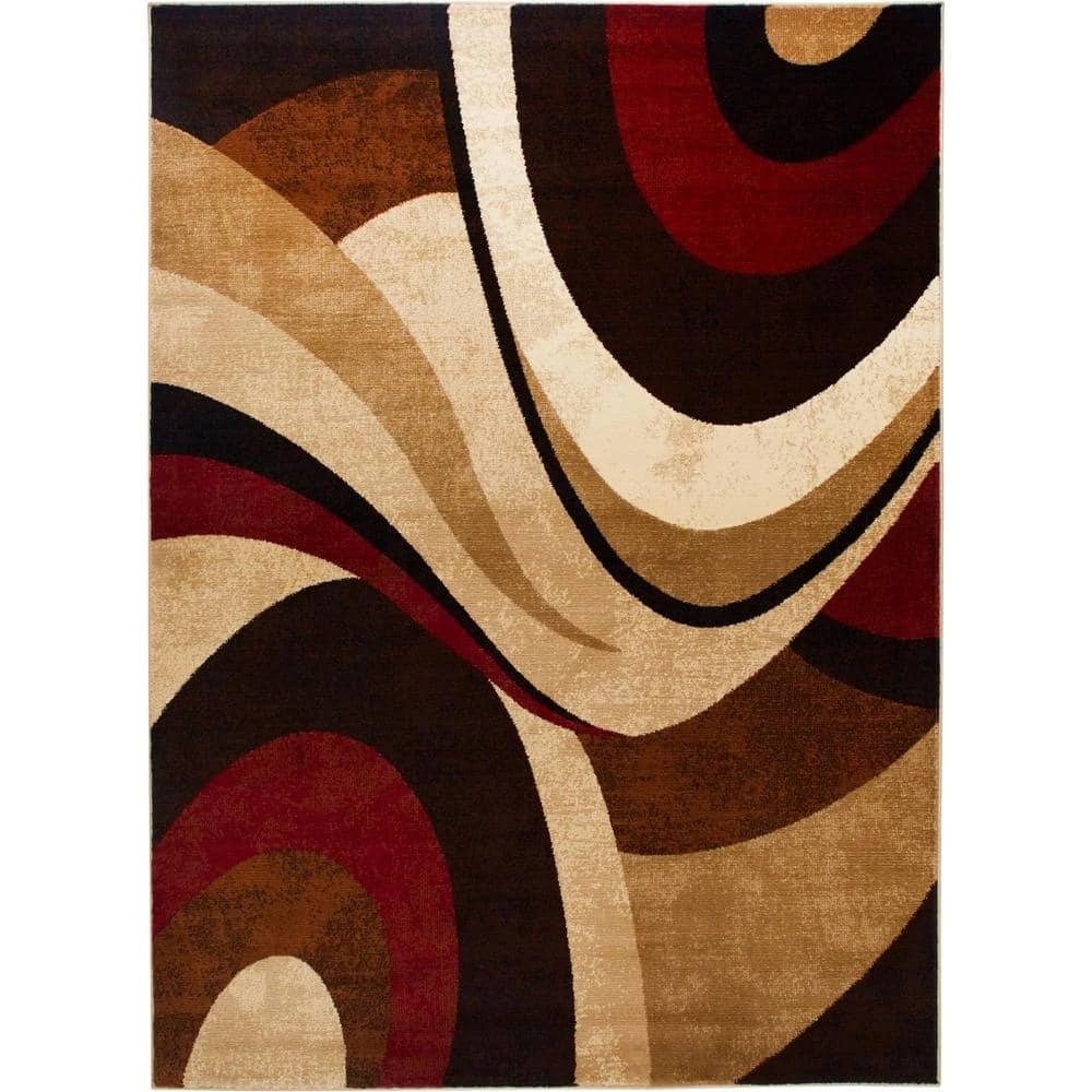 Tribeca Slade Brown/Red 8 ft. x 10 ft. Abstract Area Rug by Home Dynamix 3 Tribeca Slade Brown/Red 8 ft. x 10 ft. Abstract Area Rug by Home Dynamix