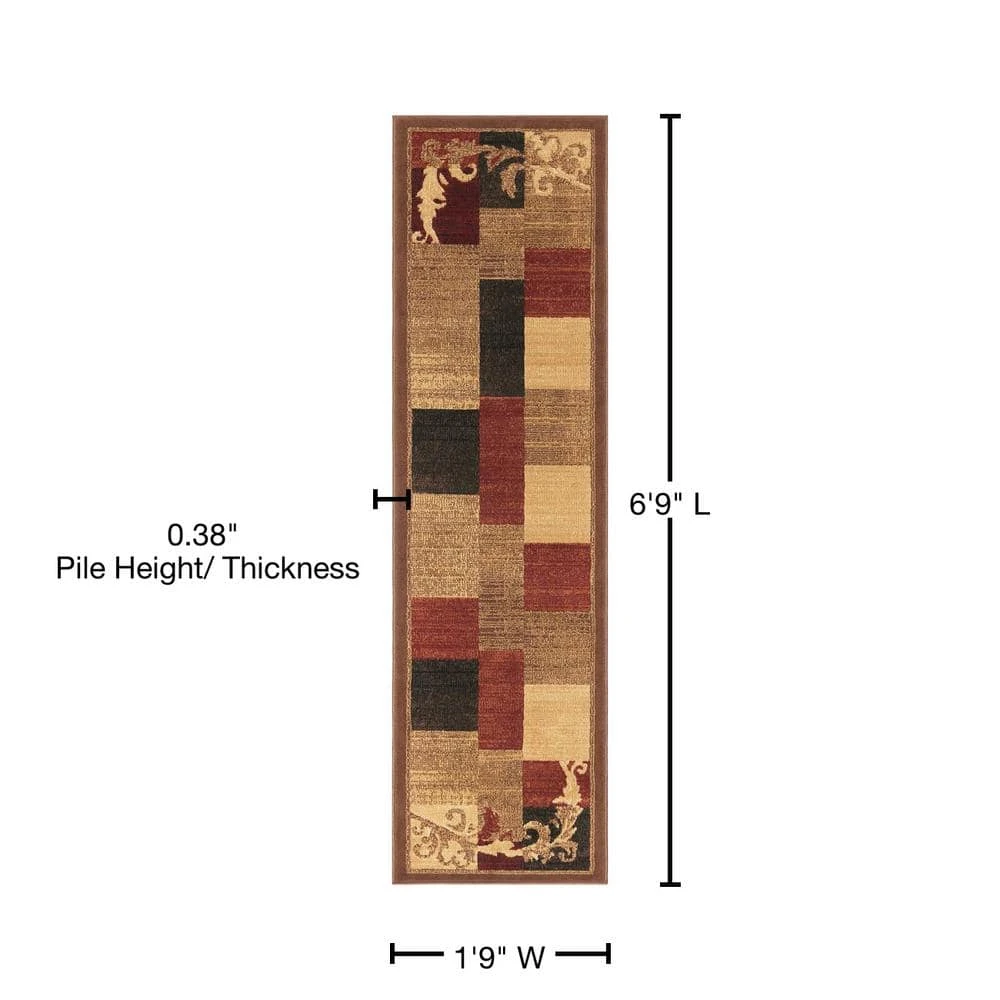 Catalina Brown/Red 3 ft. x 5 ft. Geometric Area Rug by Home Dynamix 8 Catalina Brown/Red 3 ft. x 5 ft. Geometric Area Rug by Home Dynamix - Image 6