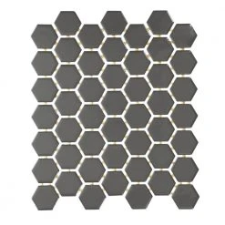 Restore Charcoal 10 in. x 12 in. Glazed Ceramic Hexagon Mosaic Tile (0.81 sq. ft./each) by Daltile 14 Restore Charcoal 10 in. x 12 in. Glazed Ceramic Hexagon Mosaic Tile (0.81 sq. ft./each) by Daltile -Daltile Sales Store charcoal daltile ceramic tile 018015hexms1p2 1d 1000