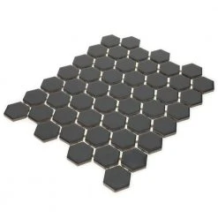 Restore Charcoal 10 in. x 12 in. Glazed Ceramic Hexagon Mosaic Tile (0.81 sq. ft./each) by Daltile 12 Restore Charcoal 10 in. x 12 in. Glazed Ceramic Hexagon Mosaic Tile (0.81 sq. ft./each) by Daltile -Daltile Sales Store charcoal daltile ceramic tile 018015hexms1p2 40 1000