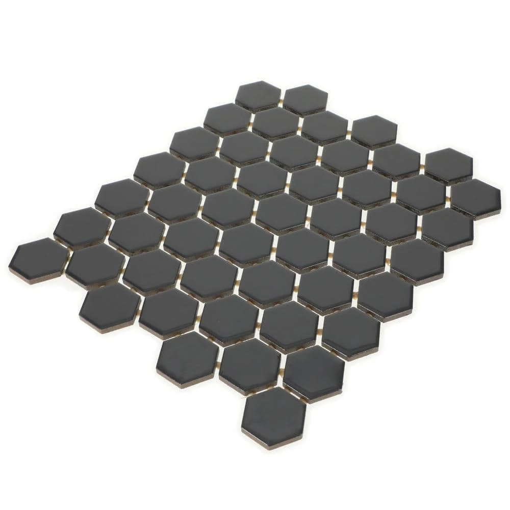 Restore Charcoal 10 in. x 12 in. Glazed Ceramic Hexagon Mosaic Tile (0.81 sq. ft./each) by Daltile 5 Restore Charcoal 10 in. x 12 in. Glazed Ceramic Hexagon Mosaic Tile (0.81 sq. ft./each) by Daltile - Image 3