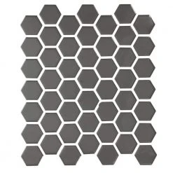 Restore Charcoal 10 in. x 12 in. Glazed Ceramic Hexagon Mosaic Tile (0.81 sq. ft./each) by Daltile