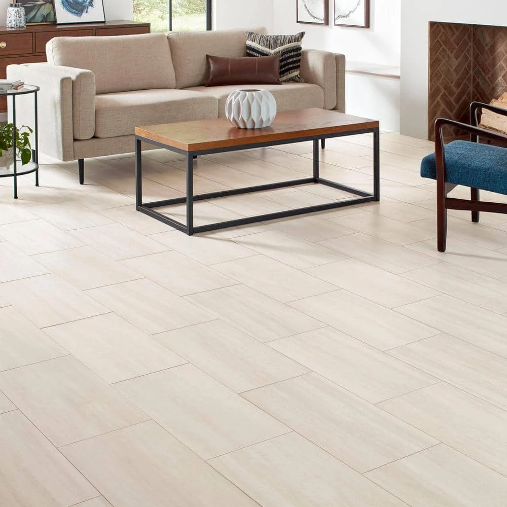 QuicTile 12 in. x 24 in. Cliff Stone Matte Color Body Porcelain Locking Floor Tile (9.6 sq. ft. / case) by Daltile 4 QuicTile 12 in. x 24 in. Cliff Stone Matte Color Body Porcelain Locking Floor Tile (9.6 sq. ft. / case) by Daltile - Image 2