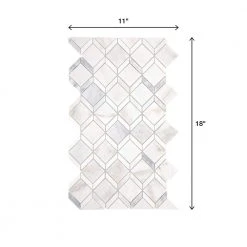 Xpress Mosaix Perfect-Fit Coastal Marble 11 in. x 18 in. Marble Diamond Geometric Mosaic Tile (13 sq. ft./case) by Daltile -Daltile Sales Store coastal marble daltile marble tile st53dgmtrmscchn 1d 1000