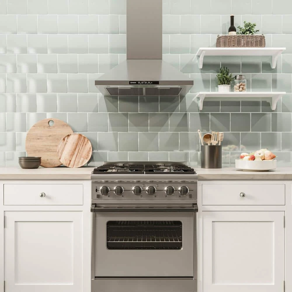 Restore Cool Mint 6 in. x 6 in. Glazed Ceramic Wall Tile (12.5 sq. ft. / case) by Daltile 4 Restore Cool Mint 6 in. x 6 in. Glazed Ceramic Wall Tile (12.5 sq. ft. / case) by Daltile - Image 2