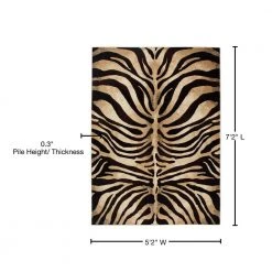 Tribeca Dark Brown/Beige 5 ft. x 7 ft. Animal Print Area Rug by Home Dynamix -Daltile Sales Store dark brown beige home dynamix area rugs 2 hd5388 457 76 1000