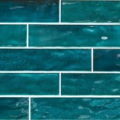 LuxeCraft Arteko Deep Teal 3 in. x 12 in. Glazed Wall Ceramic Tile (12 sq. ft./case) by Daltile
