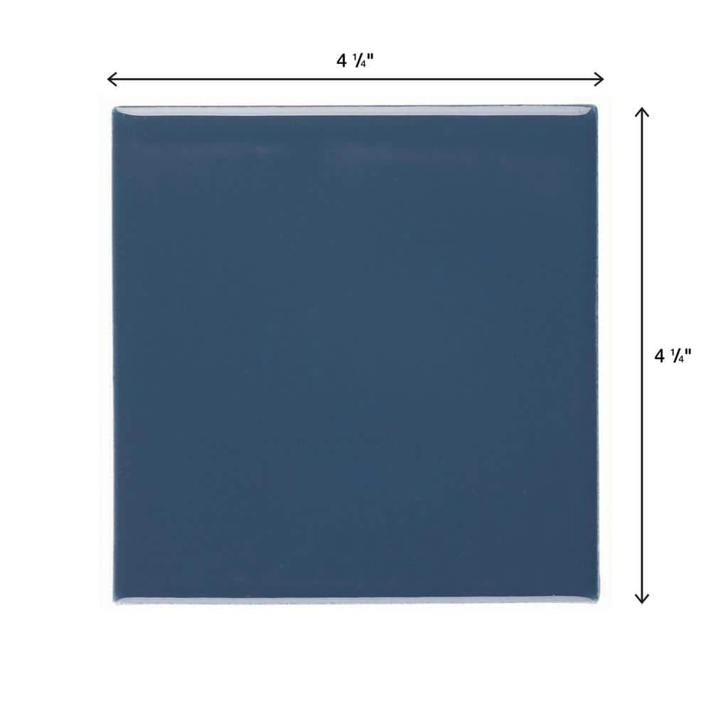 Restore Denim Blue 4-1/4 in. x 4-1/4 in. Glazed Ceramic Wall Tile (12.5 sq. ft./case) by Daltile 7 Restore Denim Blue 4-1/4 in. x 4-1/4 in. Glazed Ceramic Wall Tile (12.5 sq. ft./case) by Daltile - Image 5