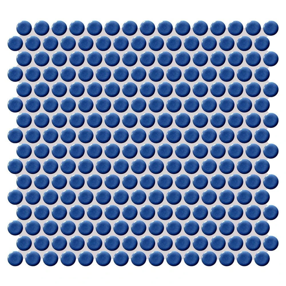 Restore Denim Blue 12 in. x 12 in. Glazed Porcelain Penny Round Mosaic Tile (10 sq. ft./Case) by Daltile 3 Restore Denim Blue 12 in. x 12 in. Glazed Porcelain Penny Round Mosaic Tile (10 sq. ft./Case) by Daltile