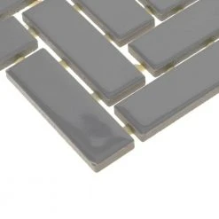 Restore Dove Gray 9 in. x 12 in. Glazed Ceramic Herringbone Mosaic Tile (0.6 sq. ft./each) by Daltile -Daltile Sales Store dove gray daltile ceramic tile 018213herms1p2 66 1000