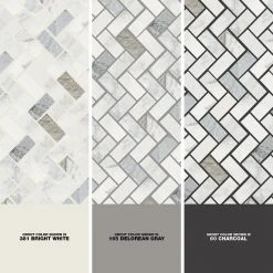 Stone Decor Fog 11 in. x 12 in. x 10 mm Marble Mosaic Floor and Wall Tile (0.83 sq. ft./Each) by Daltile 14 Stone Decor Fog 11 in. x 12 in. x 10 mm Marble Mosaic Floor and Wall Tile (0.83 sq. ft./Each) by Daltile -Daltile Sales Store fog daltile marble tile st55121hbccms1l 1d 1000
