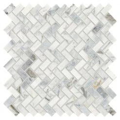 Stone Decor Fog 11 in. x 12 in. x 10 mm Marble Mosaic Floor and Wall Tile (0.83 sq. ft./Each) by Daltile
