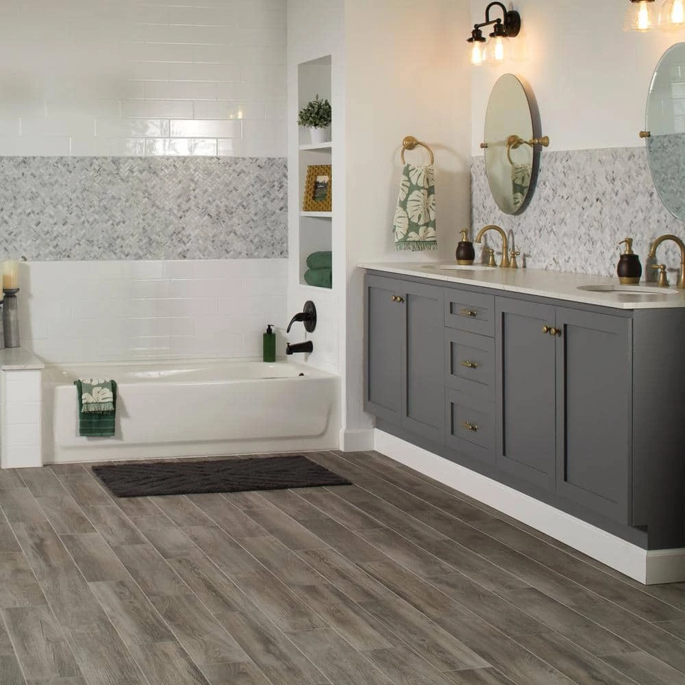 Stone Decor Fog 11 in. x 12 in. x 10 mm Marble Mosaic Floor and Wall Tile (0.83 sq. ft./Each) by Daltile 4 Stone Decor Fog 11 in. x 12 in. x 10 mm Marble Mosaic Floor and Wall Tile (0.83 sq. ft./Each) by Daltile - Image 2