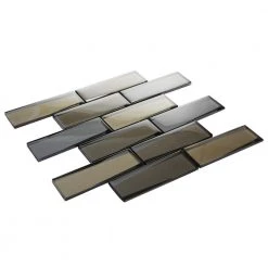 Premier Accents Frost Linear 12 in. x 13 in. x 8 mm Glass Mosaic Wall Tile (0.96 sq. ft./Each) by Daltile -Daltile Sales Store frost daltile glass tile pa6626lnccms1p c3 1000
