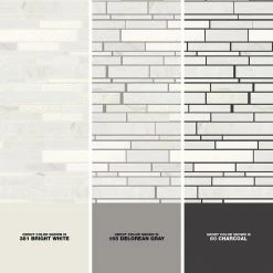 Stone Decor Glacier 12 in. x 14 in. x 10 mm Marble Linear Mosaic Floor and Wall Tile (1 sq. ft./ Each) by Daltile -Daltile Sales Store glacier daltile marble tile st56lnrndccms1p 66 1000