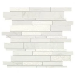 Stone Decor Glacier 12 in. x 14 in. x 10 mm Marble Linear Mosaic Floor and Wall Tile (1 sq. ft./ Each) by Daltile -Daltile Sales Store glacier daltile marble tile st56lnrndccms1p c3 1000
