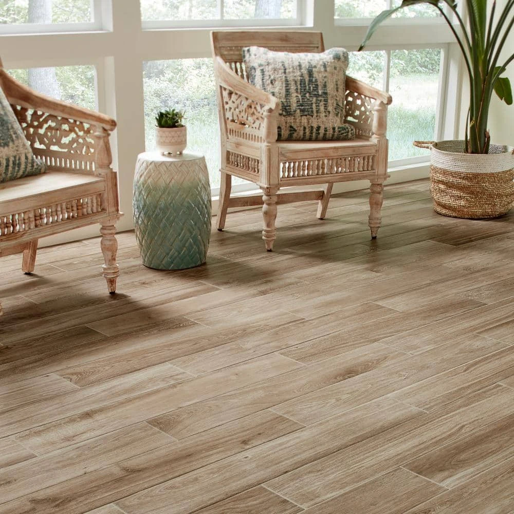 Trace Meadow Golden Brown 6 in. x 36 in. Glazed Porcelain Floor and Wall Tile (348 sq. ft./Pallet) by Daltile 5 Trace Meadow Golden Brown 6 in. x 36 in. Glazed Porcelain Floor and Wall Tile (348 sq. ft./Pallet) by Daltile - Image 3