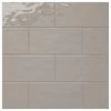 LuxeCraft Gray 4 in. x 8 in. Glazed Ceramic Subway Wall Tile (10.5 sq. ft. / case) by Daltile -Daltile Sales Store gray daltile ceramic tile lc1748modhd1p2 64 1000
