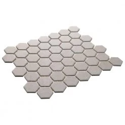 Nova Falls Gray 10 in. x 12 in. x 6.35 mm Ceramic Hexagon Mosaic Floor and Wall Tile (0.81 sq. ft./Each) by Daltile -Daltile Sales Store gray daltile ceramic tile np1015hexhd1p2 c3 1000