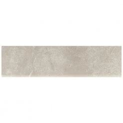 Portland Stone Gray Matte 3 in. x 12 in. Glazed Ceramic Bullnose Trim Tile (0.2357 sq. ft./Piece) by Daltile