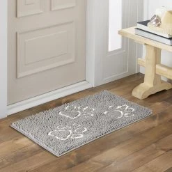 Comfy Pooch Clean Paw Gray/White 21 in. x 30 in. Door Mat For Pets by Home Dynamix -Daltile Sales Store gray white home dynamix door mats 1 cpp 14 a0 1000