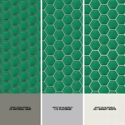 Restore Green 10 in. x 12 in. Glazed Ceramic Hexagon Mosaic Tile (0.81 sq. ft./each) by Daltile -Daltile Sales Store green daltile ceramic tile 011515hexms1p2 1d 1000