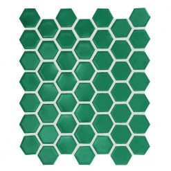 Restore Green 10 in. x 12 in. Glazed Ceramic Hexagon Mosaic Tile (0.81 sq. ft./each) by Daltile