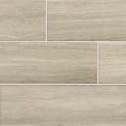 Rivendell Greige Travertine 4 in. x 16 in. Glazed Ceramic Wall Tile (13.2 sq. ft./Case) by Daltile