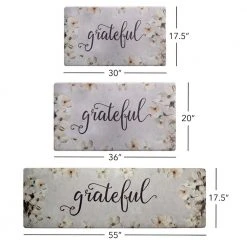 Cozy Living Grateful Floral Grey/Cream 17.5 in. x 55 in. Anti Fatigue Kitchen Mat by Home Dynamix -Daltile Sales Store grey cream home dynamix kitchen mats 1a cz08 31 1000