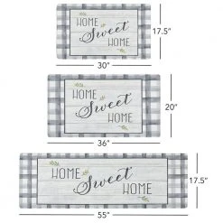 Cozy Living Home Sweet Home Farmhouse Grey/Green 20 in. x 36 in. Anti Fatigue Kitchen Mat by Home Dynamix -Daltile Sales Store grey green home dynamix kitchen mats 20 cz32 31 1000