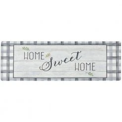 Cozy Living Home Sweet Home Farmhouse Grey/Green 20 in. x 36 in. Anti Fatigue Kitchen Mat by Home Dynamix