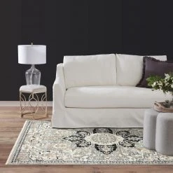 Bazaar Dazzle Grey/Blue 5 ft. x 7 ft. Medallion Area Rug by Home Dynamix -Daltile Sales Store grey home dynamix area rugs 2 12792 309 a0 1000