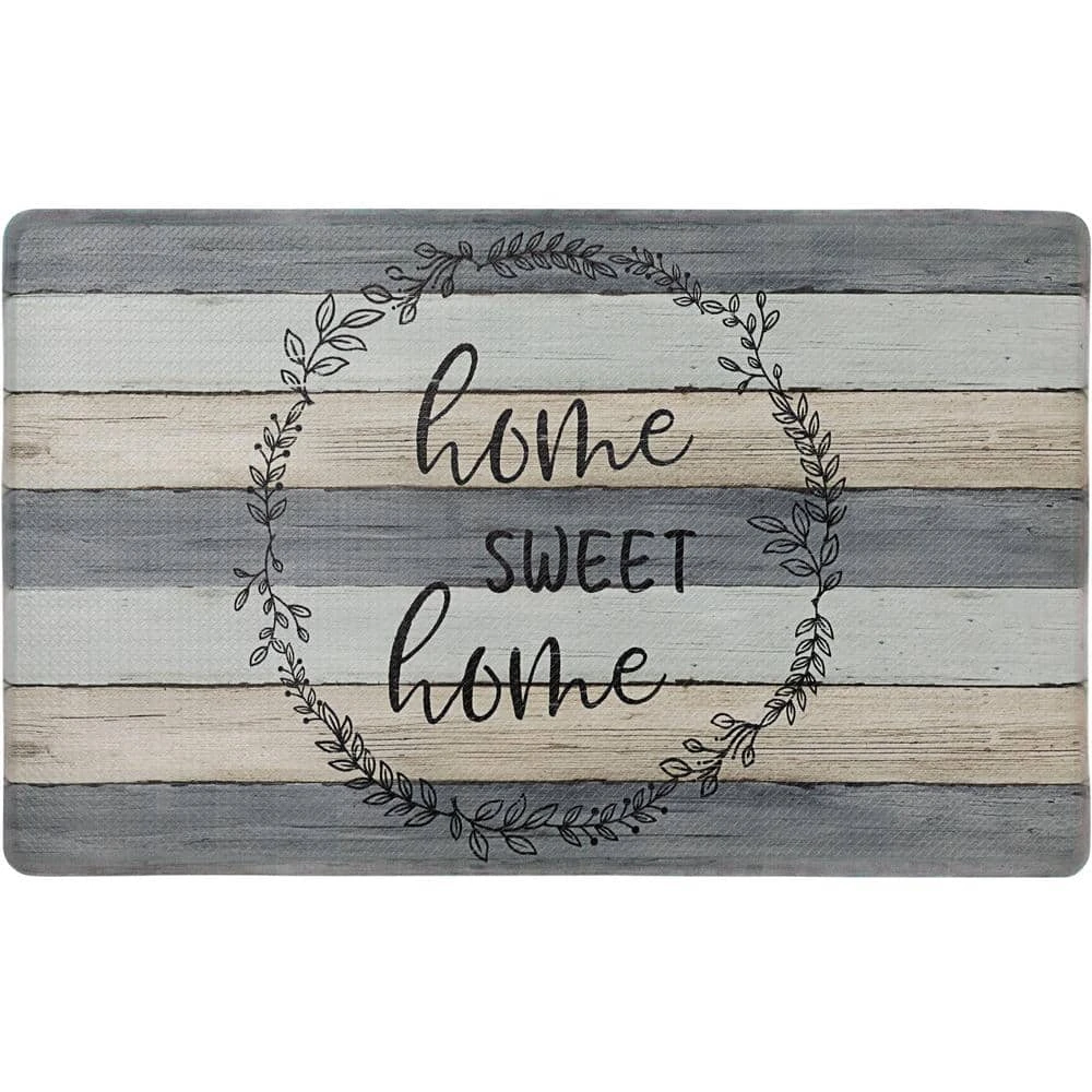 Cozy Living Home Sweet Home Modern Farmhouse Grey 17.5 in. x 30 in. Anti Fatigue Kitchen Mat by Home Dynamix 3 Cozy Living Home Sweet Home Modern Farmhouse Grey 17.5 in. x 30 in. Anti Fatigue Kitchen Mat by Home Dynamix
