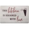 Cozy Living Seasoned with Love Grey 17.5 in. x 30 in. Anti Fatigue Kitchen Mat by Home Dynamix 2 Cozy Living Seasoned with Love Grey 17.5 in. x 30 in. Anti Fatigue Kitchen Mat by Home Dynamix -Daltile Sales Store grey home dynamix kitchen mats 1 cz26 64 1000