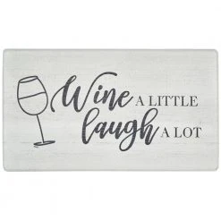 Cozy Living Wine A Little Grey 20 in. x 36 in. Anti Fatigue Kitchen Mat by Home Dynamix