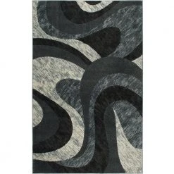 Catalina Grey/Ivory 8 ft. x 10 ft. Abstract Area Rug by Home Dynamix
