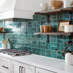 LuxeCraft Arteko 3 in. x 6 in. Glazed Ceramic Handmade Green Subway Tile (12.5 sq. ft./case) by Daltile 12 LuxeCraft Arteko 3 in. x 6 in. Glazed Ceramic Handmade Green Subway Tile (12.5 sq. ft./case) by Daltile -Daltile Sales Store handmade green daltile ceramic tile ak0336modhd1p2 40 1000